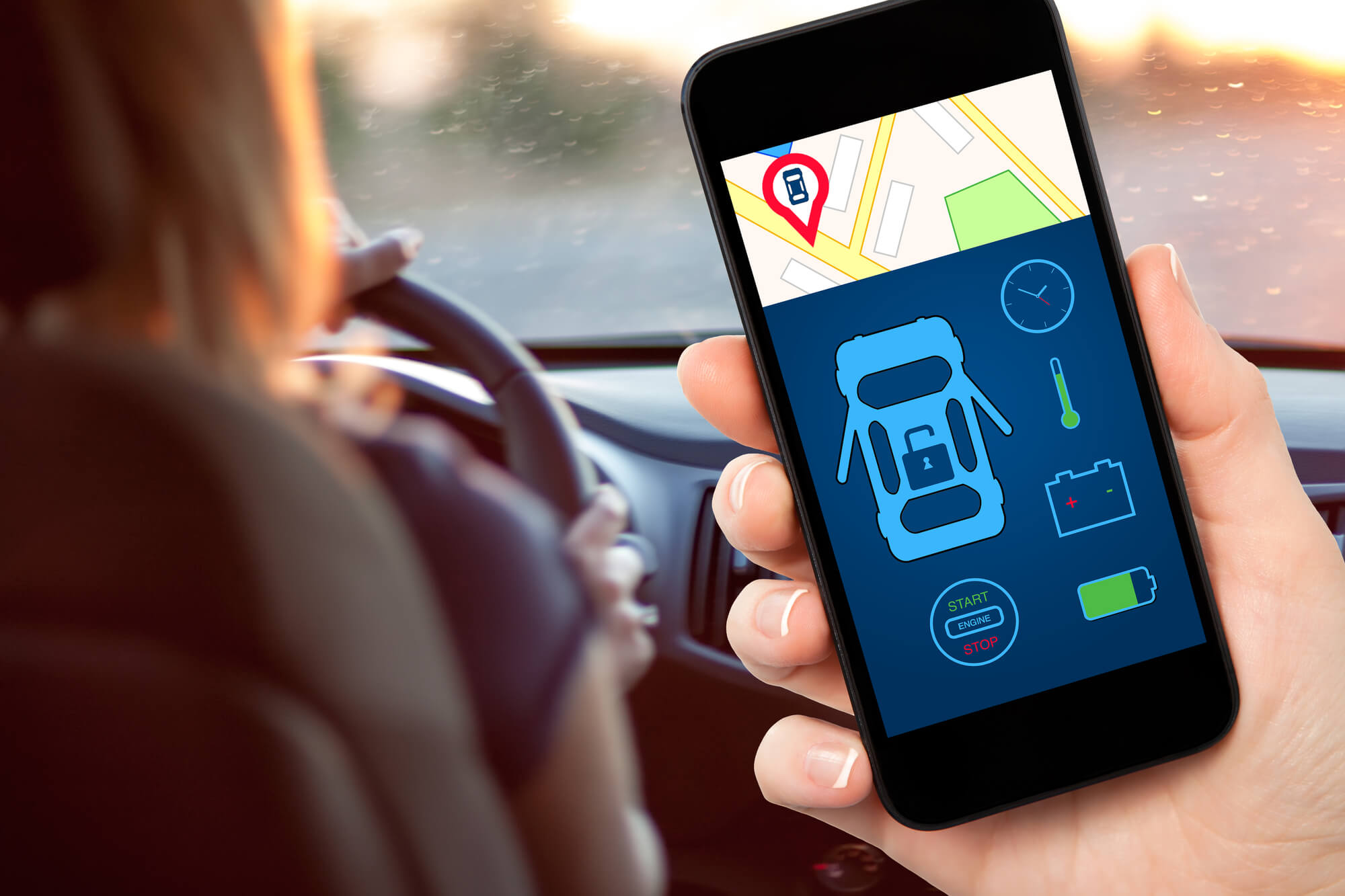 Telematics solutions can record destinations.